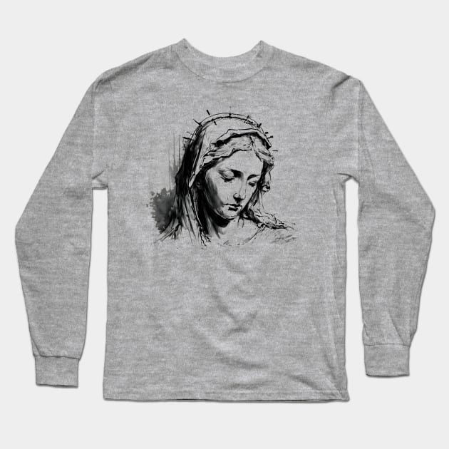 Blessed Virgin Mary Long Sleeve T-Shirt by ShopBuzz